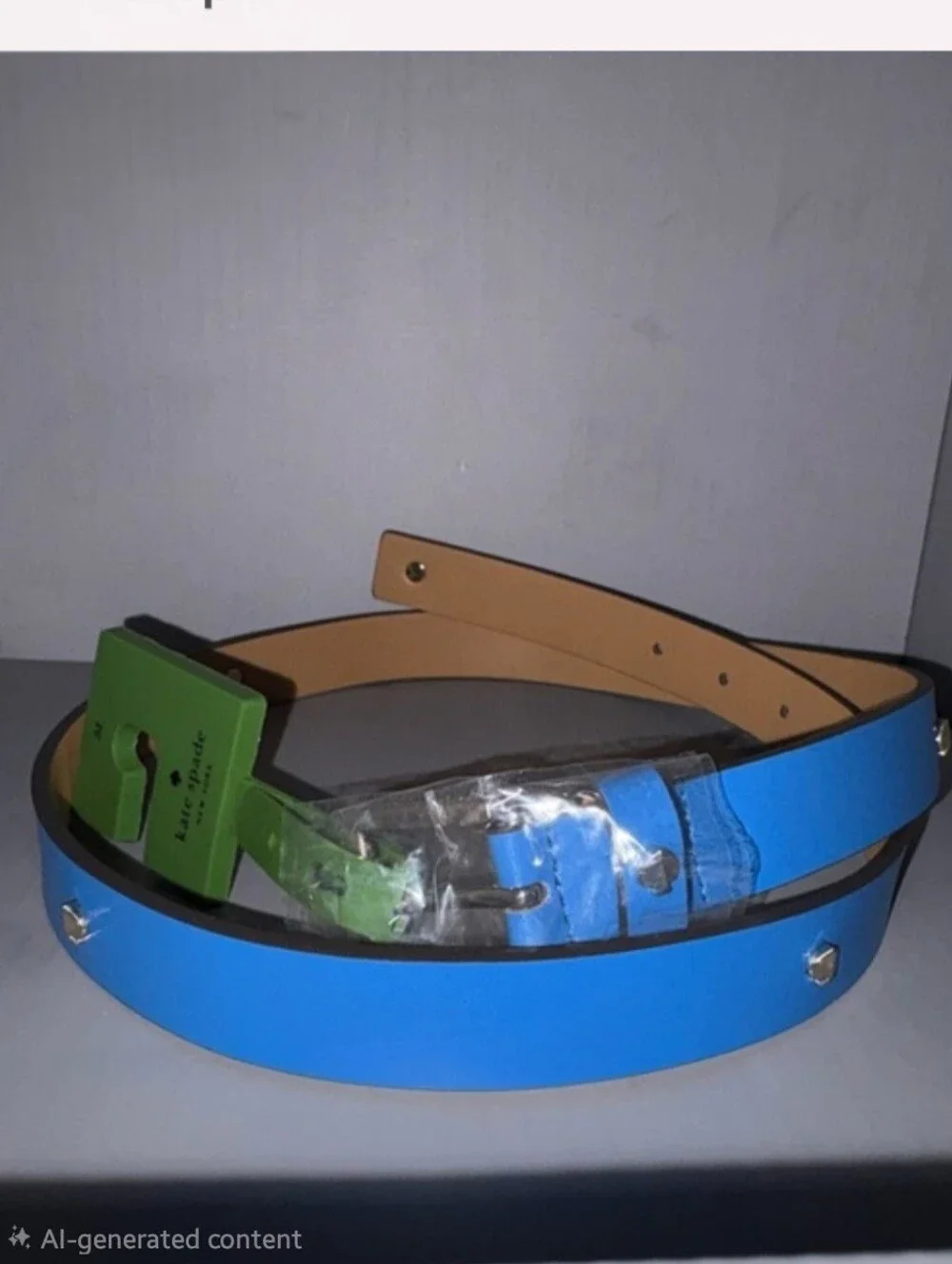 Kate Spade Leather Belt with Silver Studs, NWT, Sz M